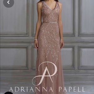 ISO Adrianna Papell 40135 Rose gold bridesmaid